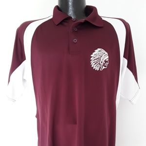 Badger sport men polo shirt burgundy size L